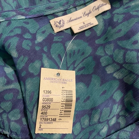 NWT American Eagle Floral Sheer Dress Coverup - Picture 5 of 5